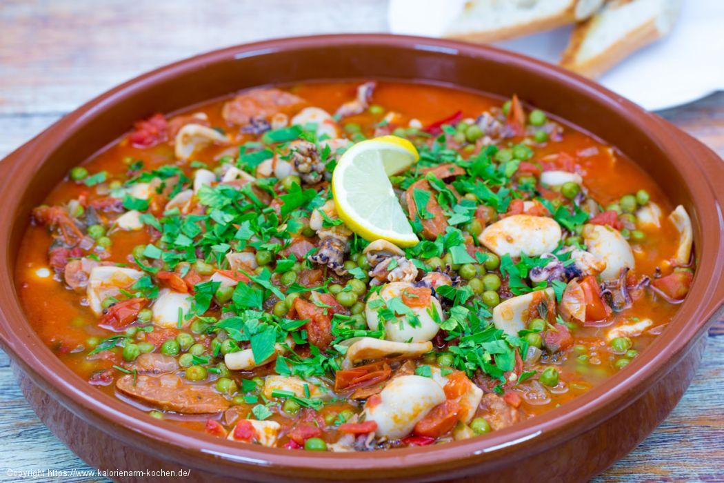 Tintenfisch-Eintopf mit Chorizo